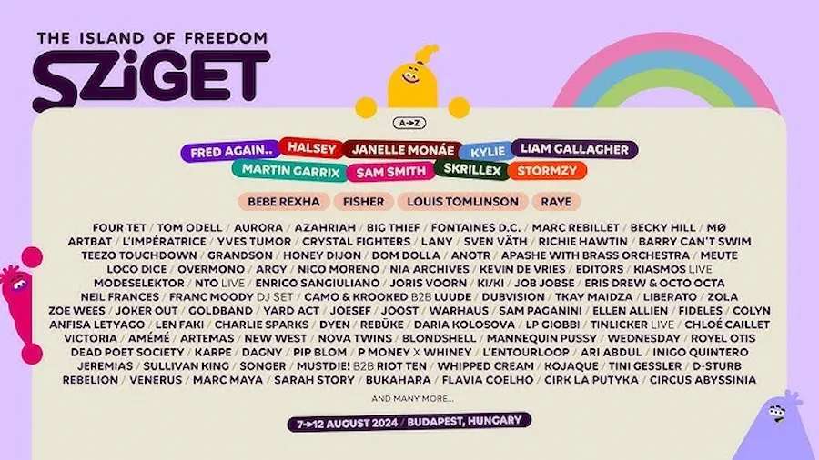 Sziget Festival Lineup 2026